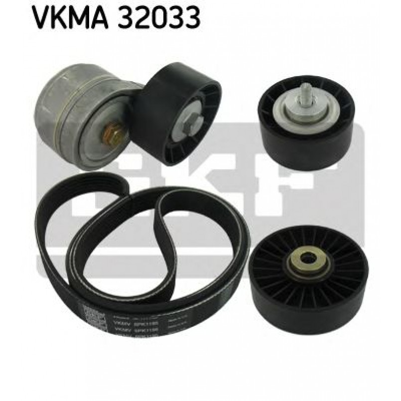 VKMA 32033 SKF Комплект доріжкового ремня (ролик, ремінь)